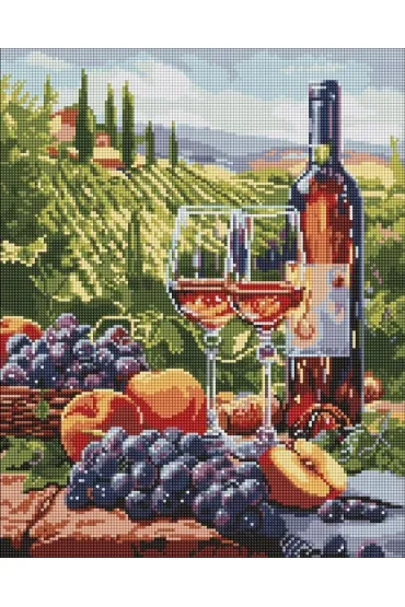 Ideyka Diamentowa mozaika - Owocowe wino 40x50cm