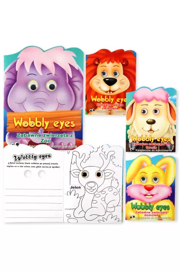 Kolorowanka Wobbly Eyes Zabawne zwierz�ta MIX