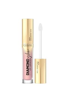Eveline Cosmetics Diamond Glow Lip Luminizer byszczyk do ust z kwasem hialuronowym 03 Caramel Ice Cream 4.5 ml