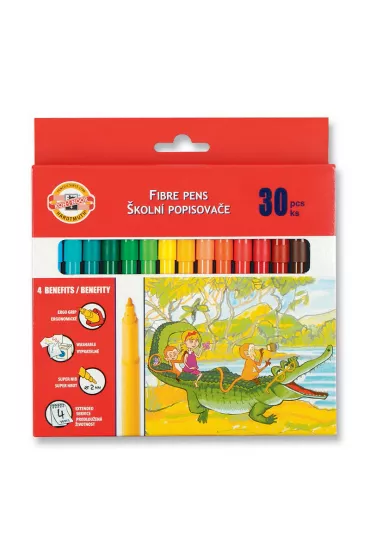 Koh-I-Noor Flamastry zmywalne 30 szt.