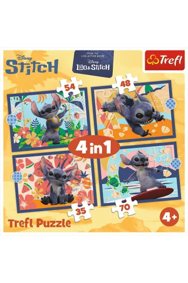 Puzzle 4w1 - Lilo&Stitch Wakacje na Hawajach (35+48+54+70 el.) Trefl