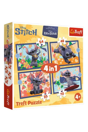 Puzzle 4w1 - Lilo&Stitch Wakacje na Hawajach (35+48+54+70 el.) Trefl