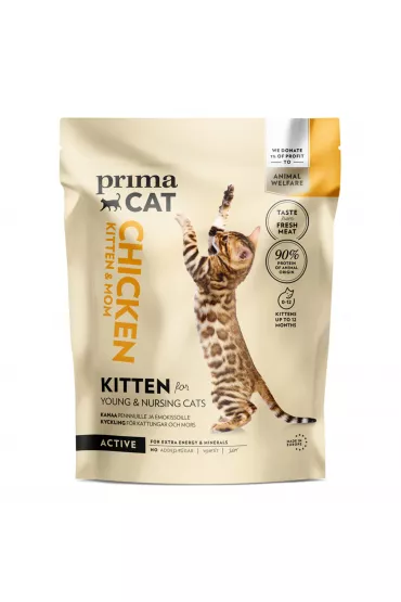 PrimaCat Chicken kitten sucha karma dla koci�t i kotek karmi�cych 400 g