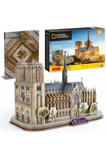 Puzzle 3D. 128 el. National Geographic. Notre-Dame Cubic Fun