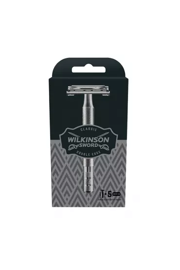 Wilkinson Sword Classic Premium maszynka do golenia z wymiennymi ostrzami dla m�czyzn + �yletki 5 szt.