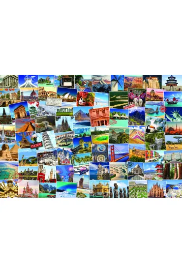 Puzzle 2000 el. Globetroter, �wiat Eurographics