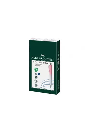 Faber-Castell D�ugopis Poly Ball Urban XB r�owy 5 szt.