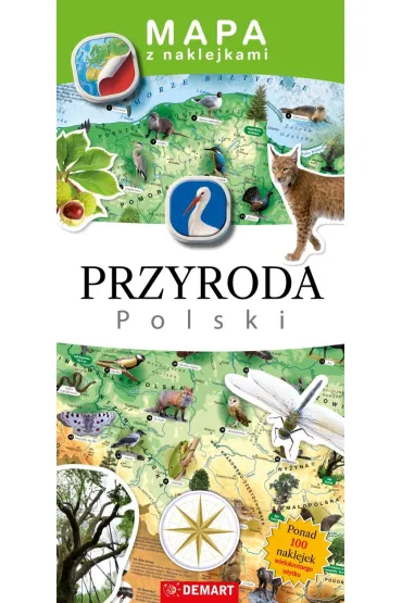 Mapa z naklejkami. Przyroda Polski - Ewa Lodzi�ska, Wojciech Che�chowski, Bogus�awa Karlicka