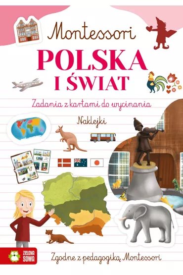 Montessori. Polska i wiat. Zadania z kartami do wycinania - Zuzanna  Osuchowska