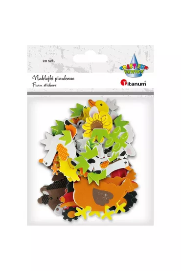 Titanum Naklejki piankowe zwierz�ta gospodarskie mix 20 szt.