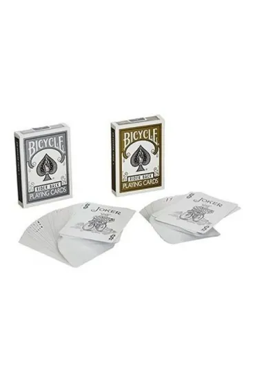 Bicycle Prestige Line, zestaw kart do gry Poker Back 2, zote i srebrne