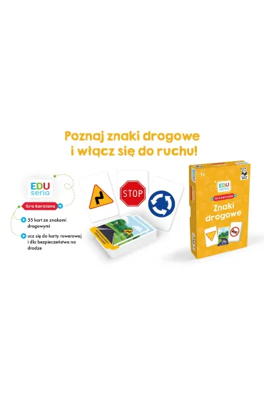 EDUseria. Znaki drogowe. Gra karciana. Kapitan Nauka Edgard - Natalia Berlik