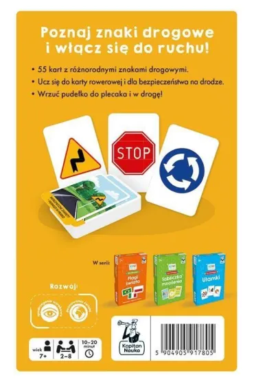 EDUseria. Znaki drogowe. Gra karciana. Kapitan Nauka Edgard - Natalia Berlik