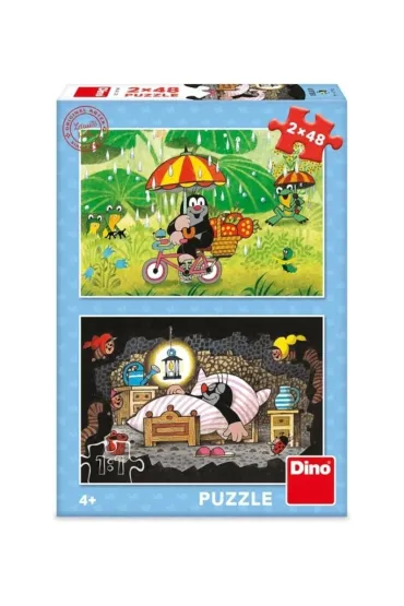 Puzzle 2w1 (2x48 el.) Krecik, Dzie� Krecika Dino Toys