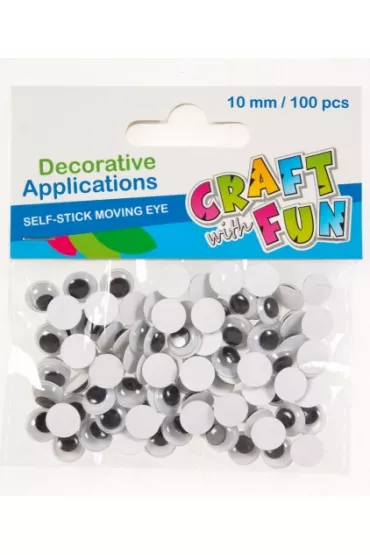 Craft with Fun Ozdoba Oczy samoprzylepne 10mm