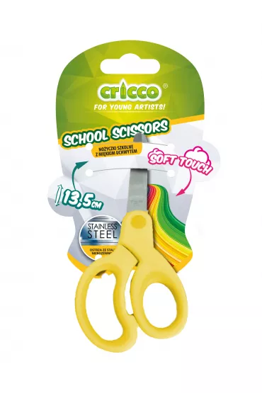 Cricco No�yczki szkolne z mi�kkim uchwytem 13,5 cm