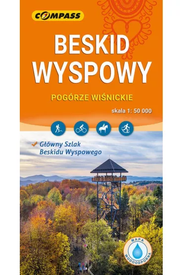 Beskid Wyspowy Pog�rze Wi�nickie mapa laminowana skala 1 : 50 000