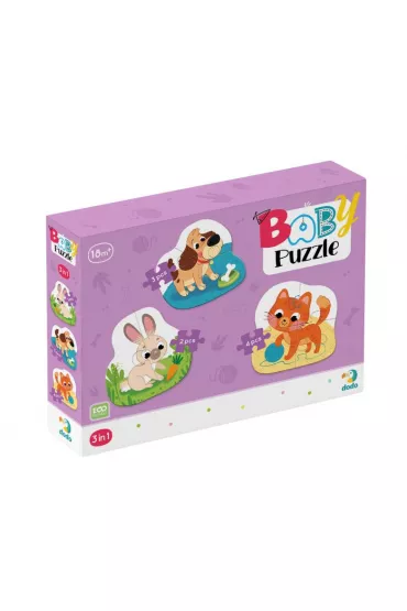 Puzzle 3w1 Zwierzaki Maksik