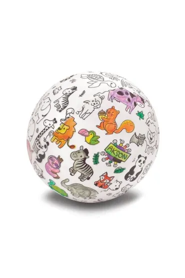 Pi�ka balonowa do kolorowania zwierz�tka 30cm