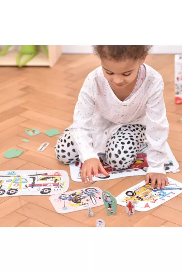 Puzzle progresywne Pojazdy w akcji Bright Junior Media