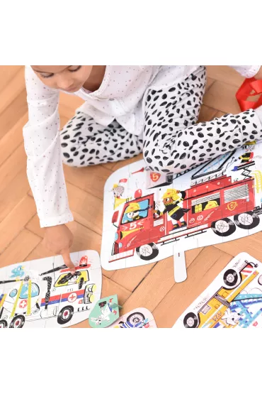 Puzzle progresywne Pojazdy w akcji Bright Junior Media