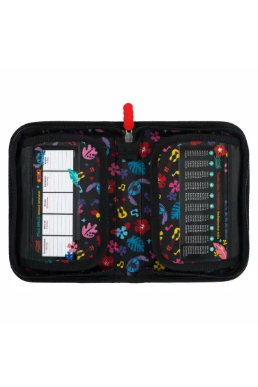 St. Majewski Pi�rnik dwuklapkowy bez wyposa�enia Stitch Black Aloha