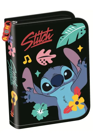 St. Majewski Pi�rnik dwuklapkowy bez wyposa�enia Stitch Black Aloha