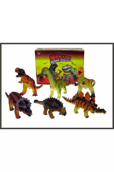 Dinozaury 6 rodzaj�w 26-30cm z d�wi�kiem