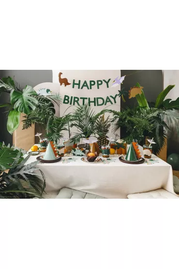 PartyDeco Baner Happy Birthday Dino 3m