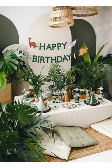 PartyDeco Baner Happy Birthday Dino 3m