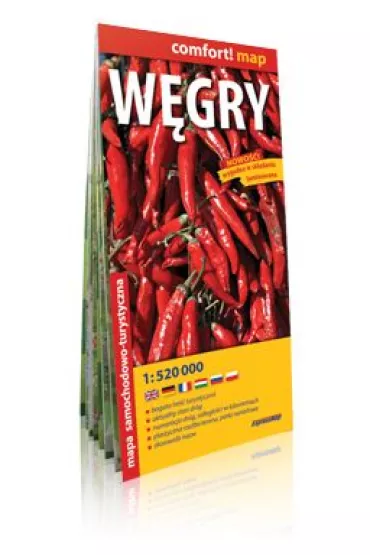 W�gry laminowana mapa samochodowa 1:520 000