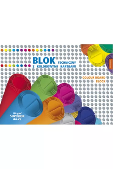 Kreska Blok techniczny kolorowy Superior A5 25 kartek