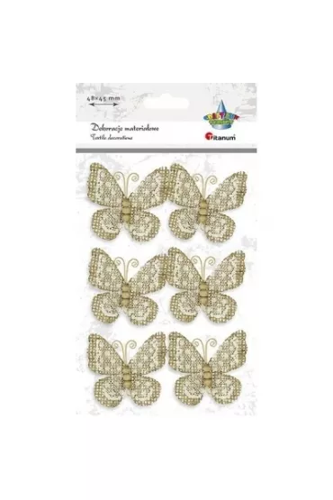 Titanum Motyle jutowe z koronk� 4,8 x 4,5 cm