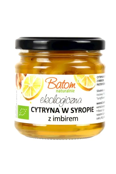 Batom Cytryna z imbirem w syropie 220 g Bio