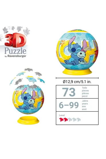 Puzzle Kula 72 el. 3D Stitch Ravensburger