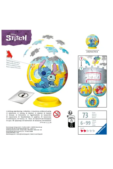 Puzzle Kula 72 el. 3D Stitch Ravensburger