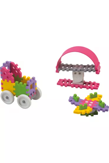 Mini Waffle Konstruktor Klocki konstrukcyjne Mini Waffle 35 element�w Konstruktor Ma�y r�owy MARIOINEX 902790