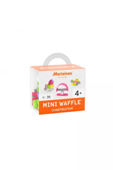 Mini Waffle Konstruktor Klocki konstrukcyjne Mini Waffle 35 element�w Konstruktor Ma�y r�owy MARIOINEX 902790