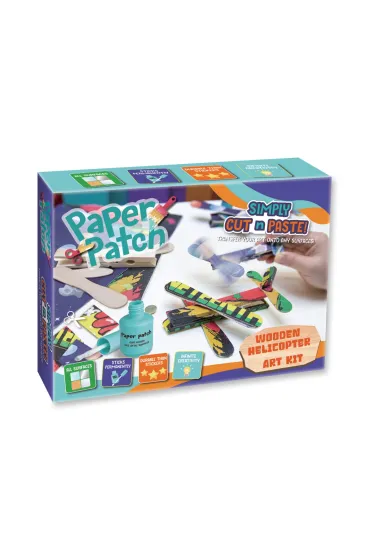 Zestaw decoupage Paper Patch - Helikopter drewnian Strigo