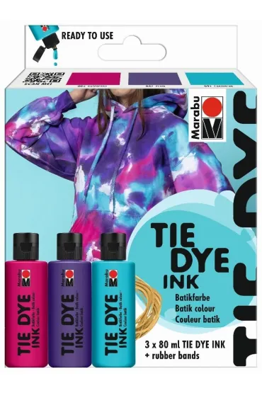 Marabu Zestaw farb do batiku Tie Dye Ink 3x80ml