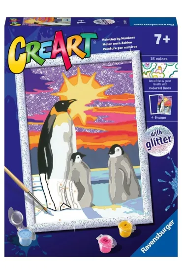 Malowanie po numerach CreArt - Pingwiny Ravensburger