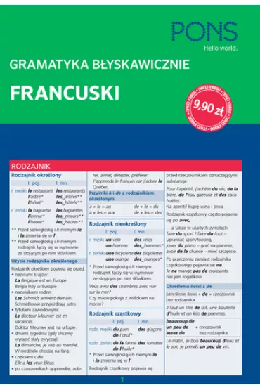 Gramatyka b�yskawicznie. Francuski PONS