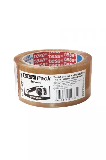 Tesa Ta�ma pakowa Pack Standard Solvent transparentna 66m x 48mm