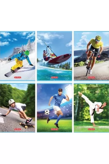Herlitz Zeszyt A5 Sport dwie linie 16 kartek 10 szt.