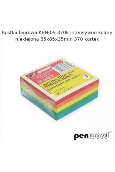 Penword Kostka biurowa mix 85x85x35mm 370 kartek