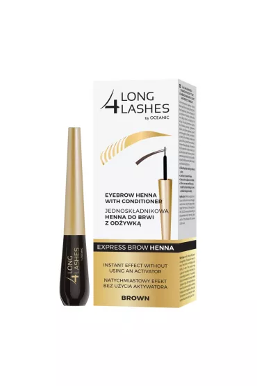 Long4Lashes Express Brow Henna jednosk�adnikowa henna do brwi z od�ywk� Brown 6 ml