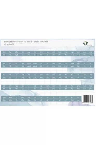Naklejki indeksuj�ce do Biblii - ma�e akwarela