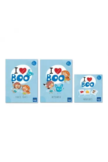 Pakiet I love Boo. J�zyk angielski. Poziom B: Karty pracy, Wyprawka, Minikarty