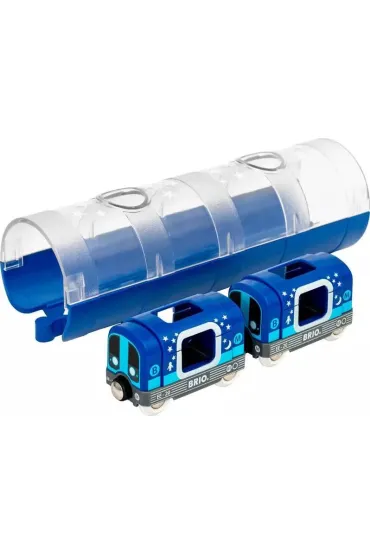 Zestaw �wiec�cy w ciemno�ci. Metro z tunelem 33970 Brio