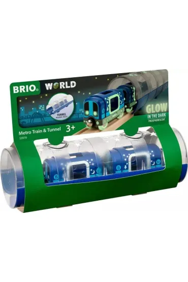 Zestaw �wiec�cy w ciemno�ci. Metro z tunelem 33970 Brio